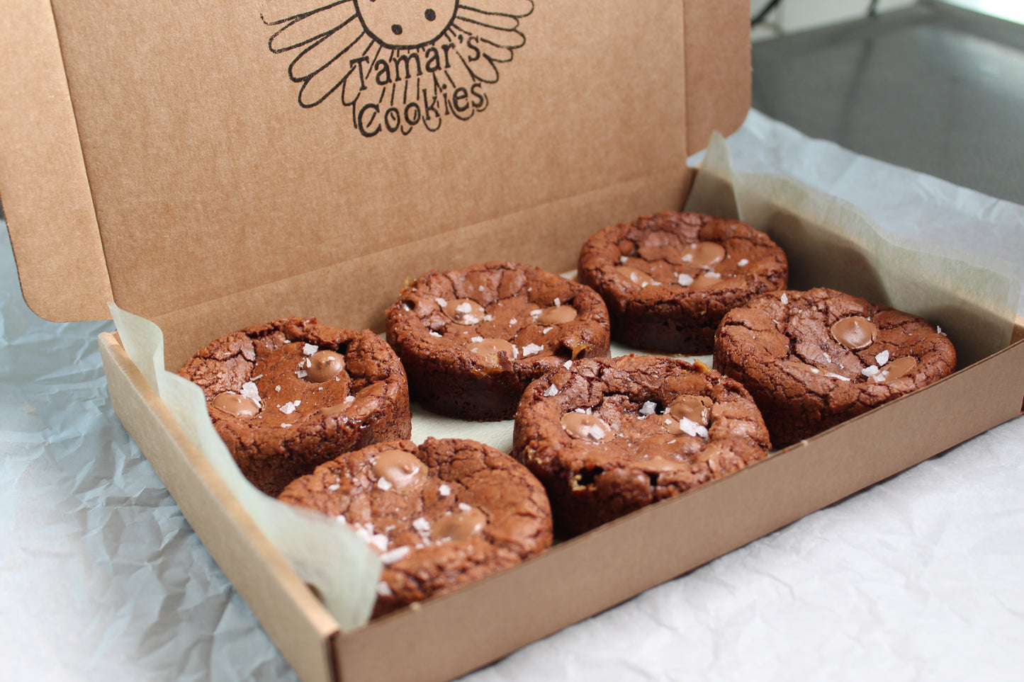 Browniekoekjes met Fudge en Zeezout