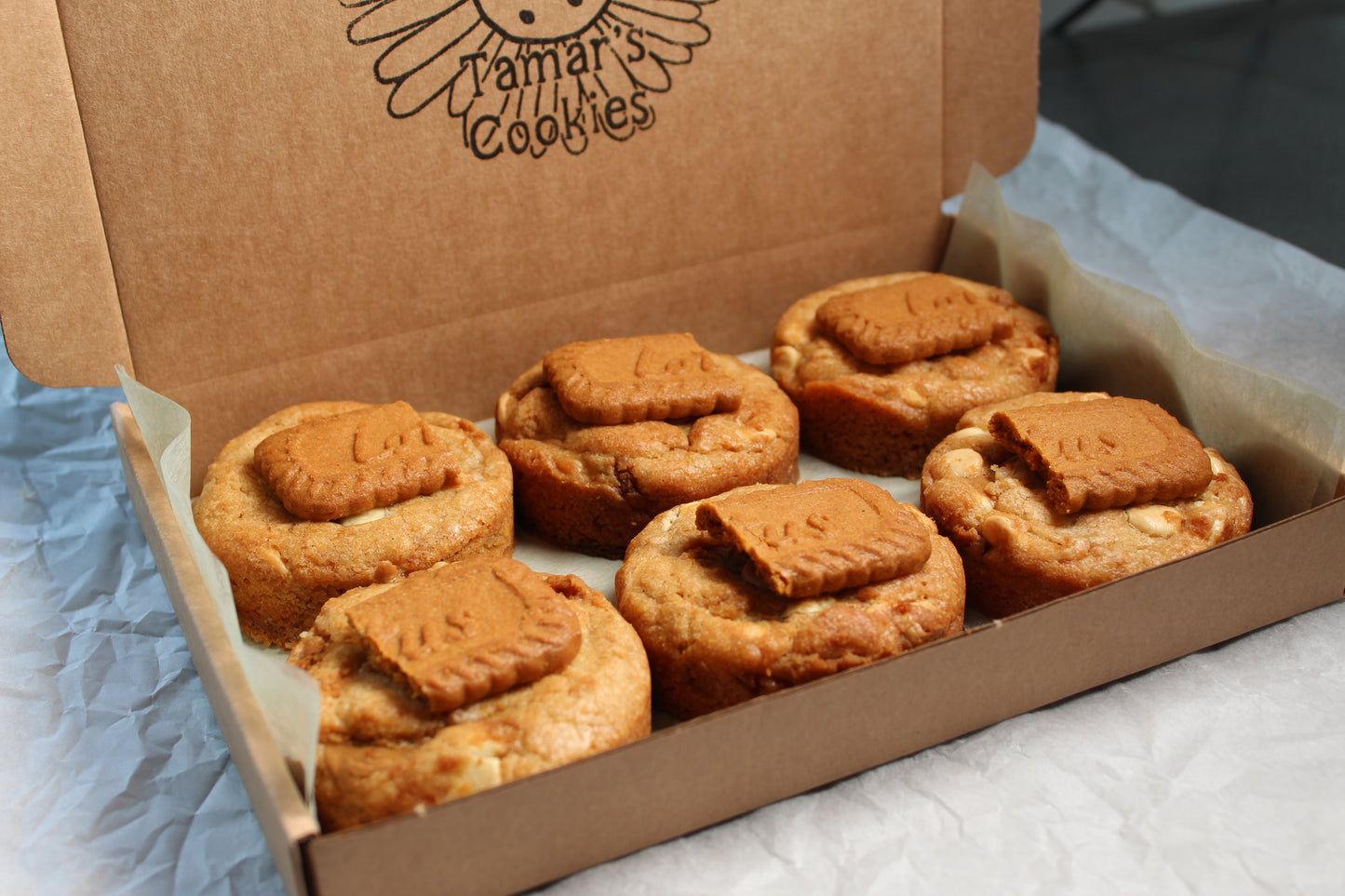 Speculaaskoekjes met Witte Chocola en Speculoosvulling